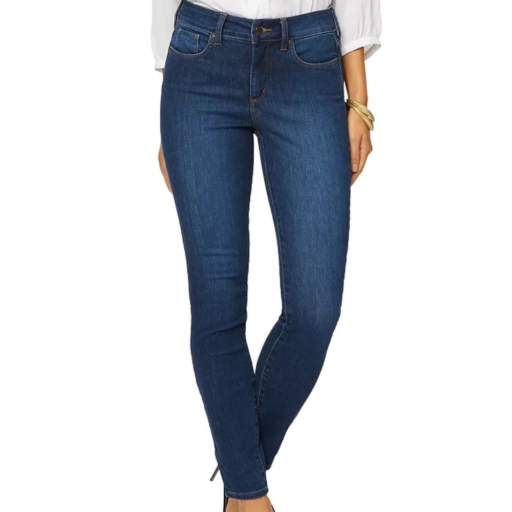 NYDJ Women's Skinny Jeans Medium Wash Dark Blue US 10 NWT MSSD8706